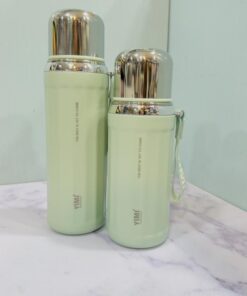 فلاسک استیل اورجینال برند YIMI دو حجم در لیوانی کد 2167