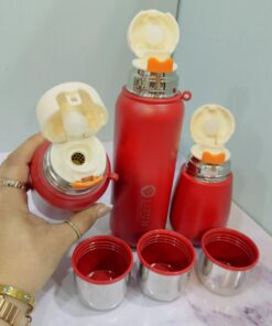 فلاسک استیل رنگی سه حجم برند LIZUN کد 2172