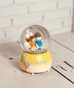 گوی موزیکال پمپ دار برفی طرح دوتایی کد 2179