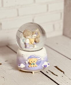 گوی موزیکال پمپ دار برفی طرح دوتایی کد 2179