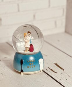 گوی موزیکال پمپ دار برفی طرح دوتایی کد 2179