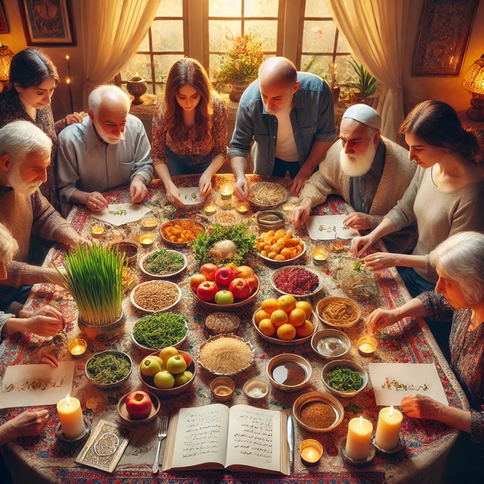 چیدن سفره هفت سین