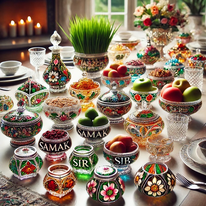 ظروف ویترای سفره هفت سین