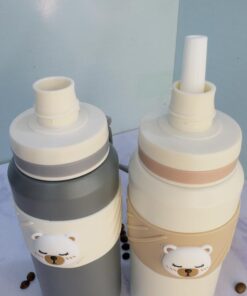 فلاسک دوحالته طرح خرسی جذاب و شیک کد 2186