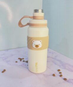 فلاسک دوحالته طرح خرسی جذاب و شیک کد 2186