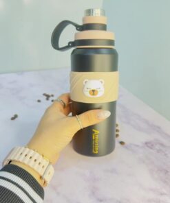 فلاسک دوحالته طرح خرسی جذاب و شیک کد 2186