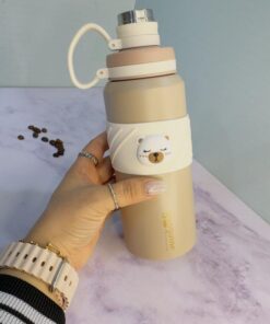 فلاسک دوحالته طرح خرسی جذاب و شیک کد 2186