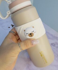 فلاسک دوحالته طرح خرسی جذاب و شیک کد 2186