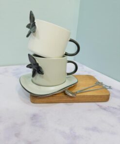 ست فنجان نعلبکی پروانه دار کد 2209