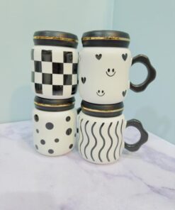 ماگ سرامیکی طرح دار در پیچی فانتزی کد 2210