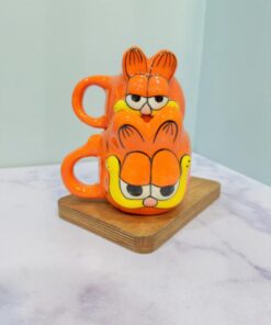 ماگ فانتزی گارفیلد بزرگ و کوچک دست ساز کد 2212