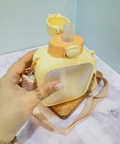 قمقمه نی دار بند شطرنجی کودک برند GlAVOS کد 2213