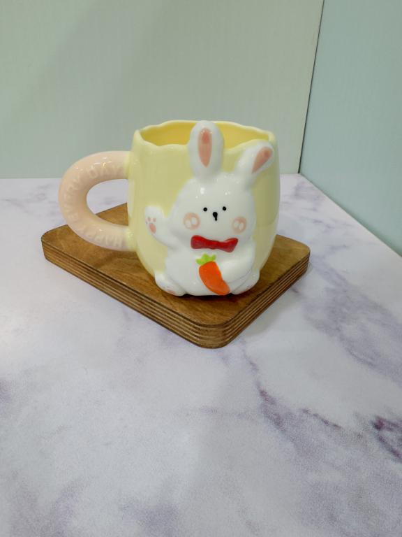 ماگ فانتزی طرح خرگوش هویجی برجسته کد 2216