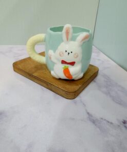 ماگ فانتزی طرح خرگوش هویجی برجسته کد 2216