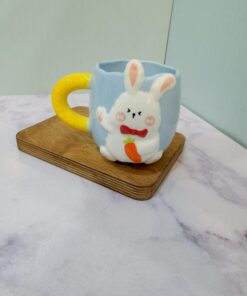 ماگ فانتزی طرح خرگوش هویجی برجسته کد 2216