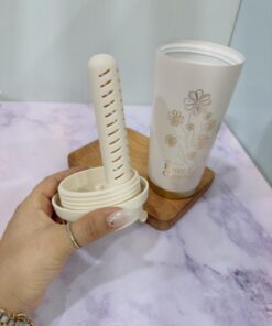 تراول ماگ دو سرنوش طرح گل ژاپنی کد 2218