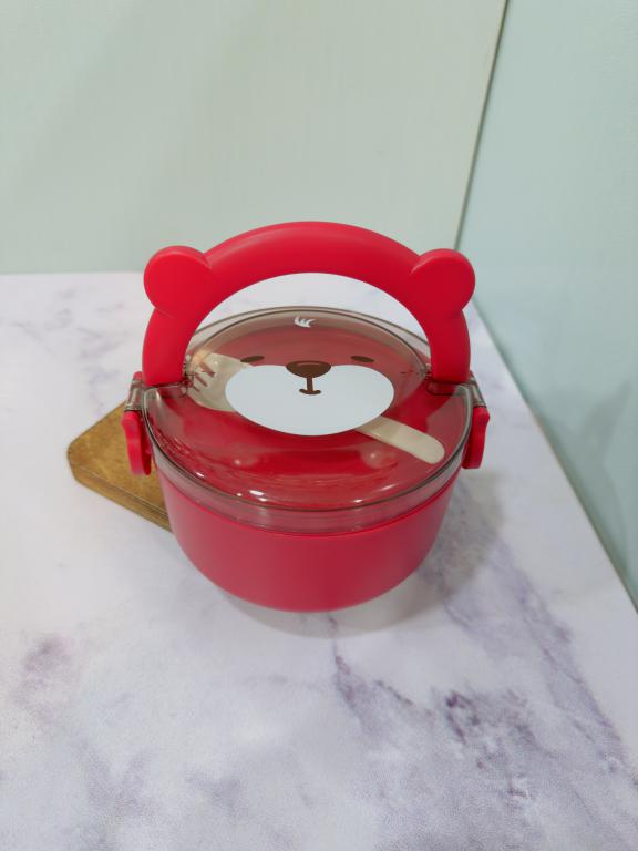 ظرف غذای فانتزی طرح خرس دسته دار کد 2219