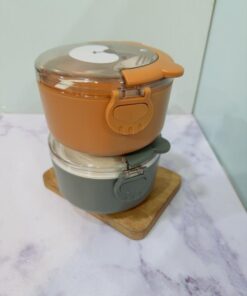 ظرف غذای فانتزی طرح خرس دسته دار کد 2219