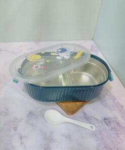 ظرف غذای استیل دوقسمتی فانتزی کودکانه کد 2220