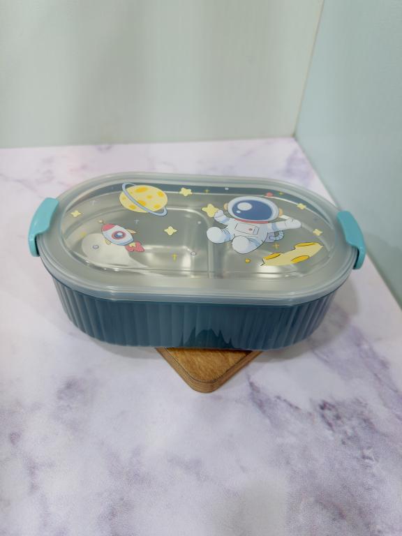 ظرف غذای استیل دوقسمتی فانتزی کودکانه کد 2220