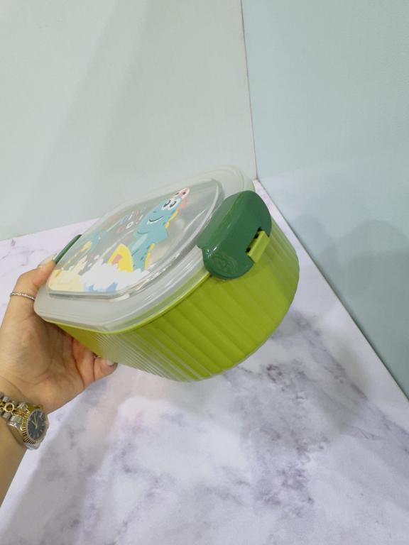 ظرف غذای استیل دوقسمتی فانتزی کودکانه کد 2220