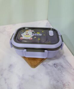 ظرف غذا پلاستیکی سه خونه دسته دار طرح حیوانات کد 2221