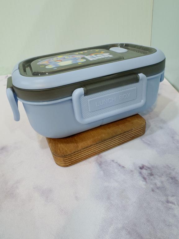 ظرف غذا پلاستیکی سه خونه دسته دار طرح حیوانات کد 2221