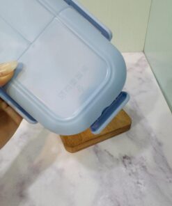 ظرف غذا پلاستیکی سه خونه دسته دار طرح حیوانات کد 2221