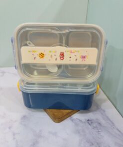 ظرف غذای استیل دوخانه FOOD کد 2222