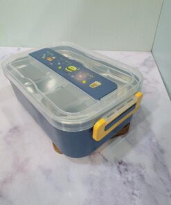 ظرف غذای استیل دوخانه FOOD کد 2222