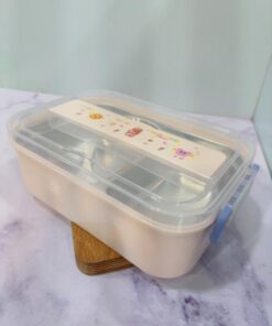 ظرف غذای استیل دوخانه FOOD کد 2222