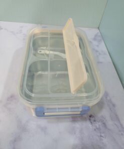 ظرف غذای استیل دوخانه FOOD کد 2222