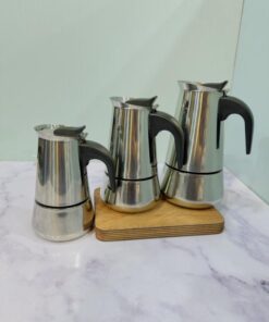 قهوه جوش یا موکاپات استیل سه سایز کد 2228