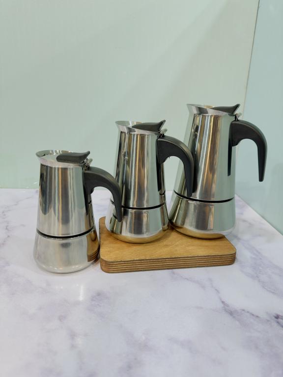 قهوه جوش یا موکاپات استیل سه سایز کد 2228