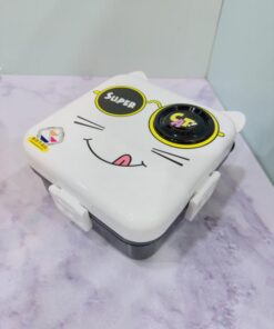 لانچ باکس فانتزی طرح گربه سه مخزنه کد 2234