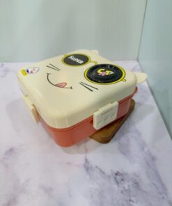 لانچ باکس فانتزی طرح گربه سه مخزنه کد 2234