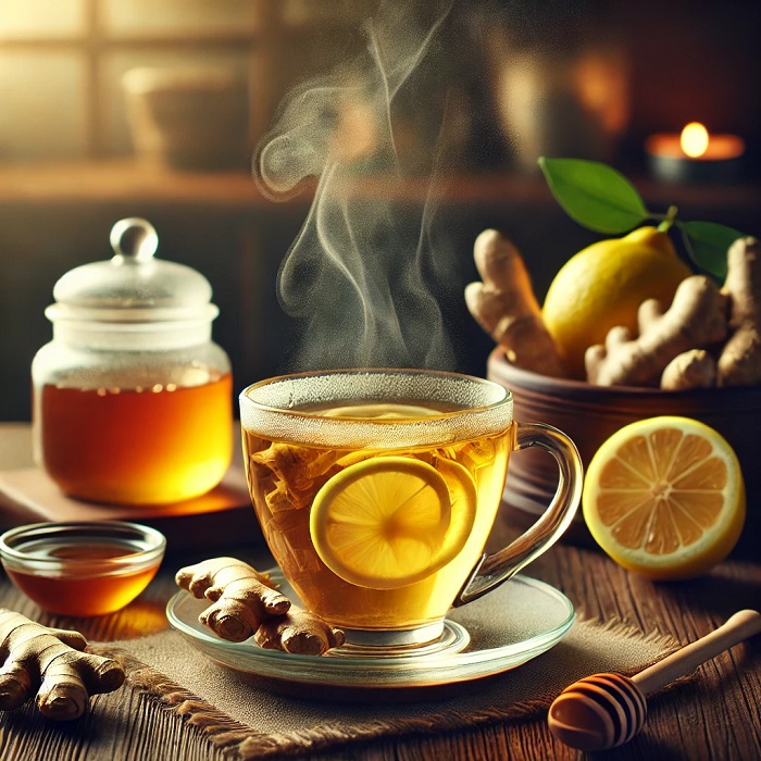 دمنوش زنجبیل و لیمو 