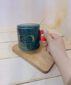 ماگ در دار سرامیکی طرح LOVE کد 2249