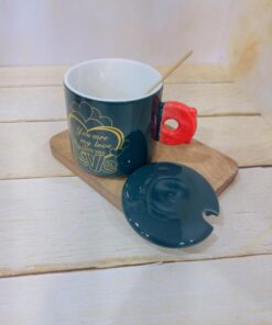 ماگ در دار سرامیکی طرح LOVE کد 2249