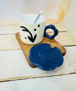 ماگ دسته دار طرح گل رنگی کد 2250