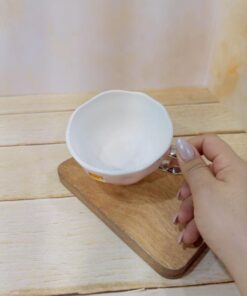 فنجون لاته خوری طرح نگین دار کد 2253