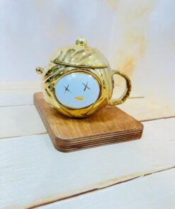 ماگ گرد قاشق دار طلایی کد 2246