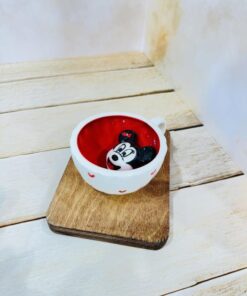 فنجون عروسک برجسته دست ساز کد 2258