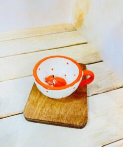 فنجون عروسک برجسته دست ساز کد 2258