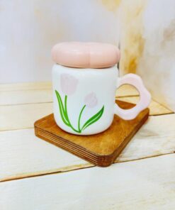 ماگ درپیچی گل لاله کد 2267