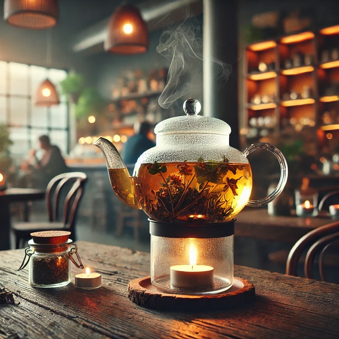 قوری وارمر در کافی شاپ