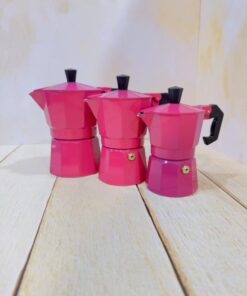 موکاپات قهوه جوش روگازی سه حجم صورتی کد 2269