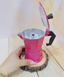 موکاپات قهوه جوش روگازی سه حجم صورتی کد 2269