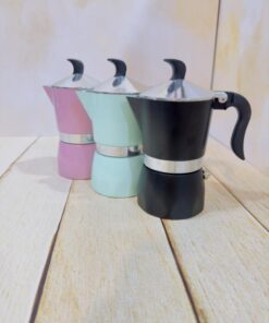 قهوه جوش روگازی رنگی رنگی سه کاپ کد 2274