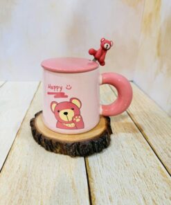 ماگ فانتزی خرس شیطون صورتی کد 2312